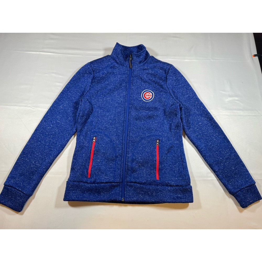 MLB Chicago Cubs Women's S G-III Full Zip Jacket Blue Heather Track Sweatshirt
